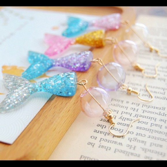 New 18K gold plated bling fish tail Earrings - Picture 5 of 6